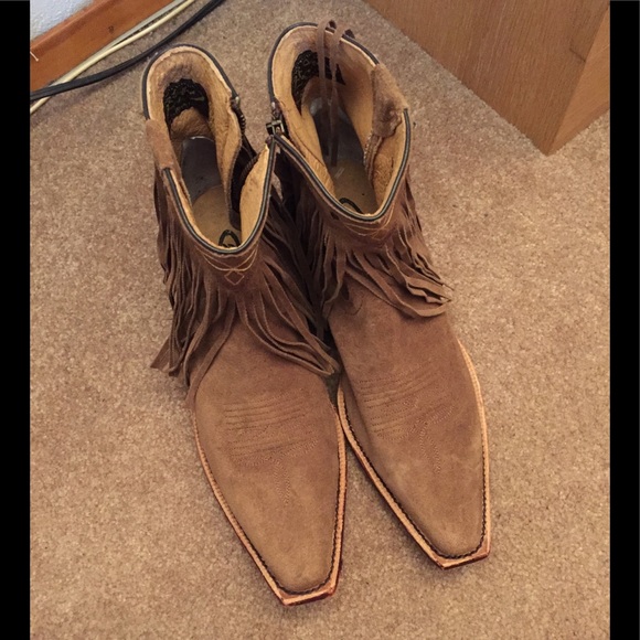 J.B.Dillon fringe cowboy boots - Picture 5 of 8